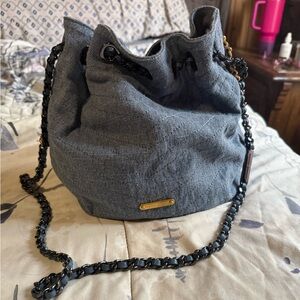 Rebecca Minkoff Denim bucket Bag with Chain Strap